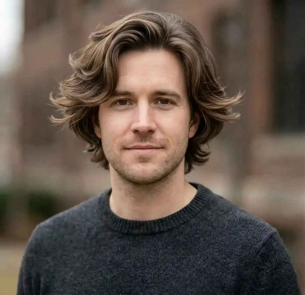 Airy Flicked Bob hairstyle for Men