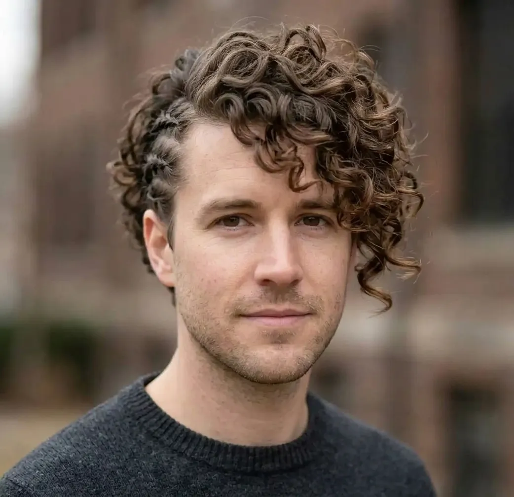 Braided Side Ringlets hairstyle for Men