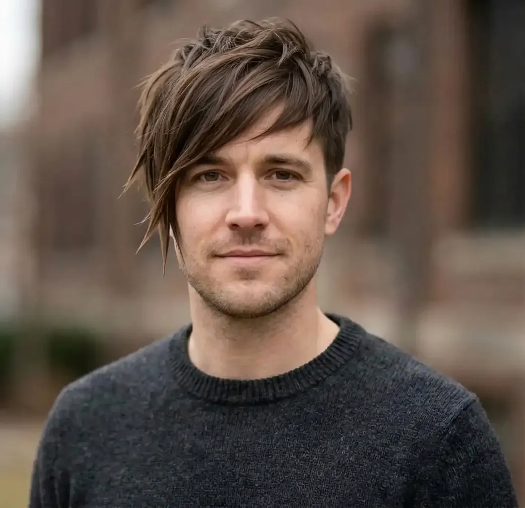 Sharp Asymmetric Pixie hairstyle for Men