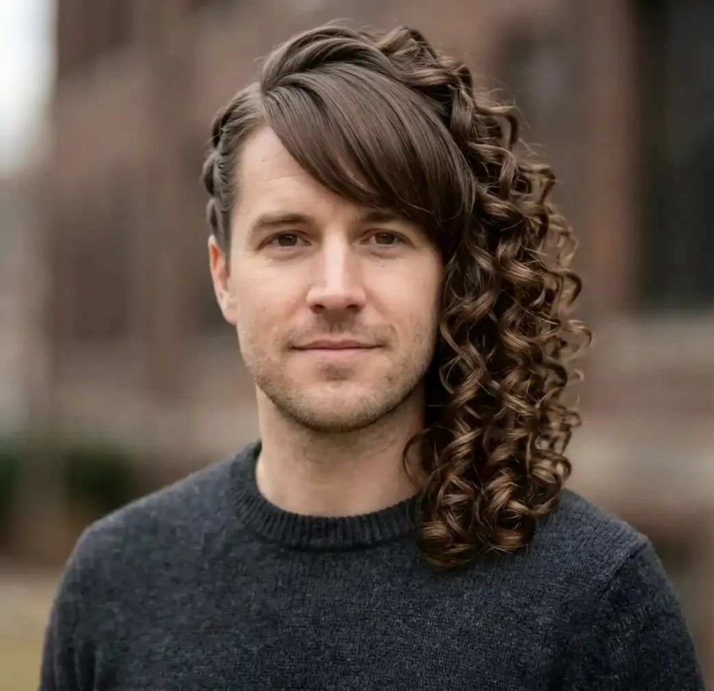 Twisted Ringlet Updo hairstyle for Men