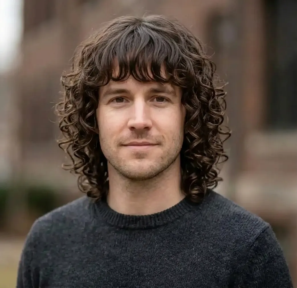 Tiered Ringlet Fringe hairstyle for Men