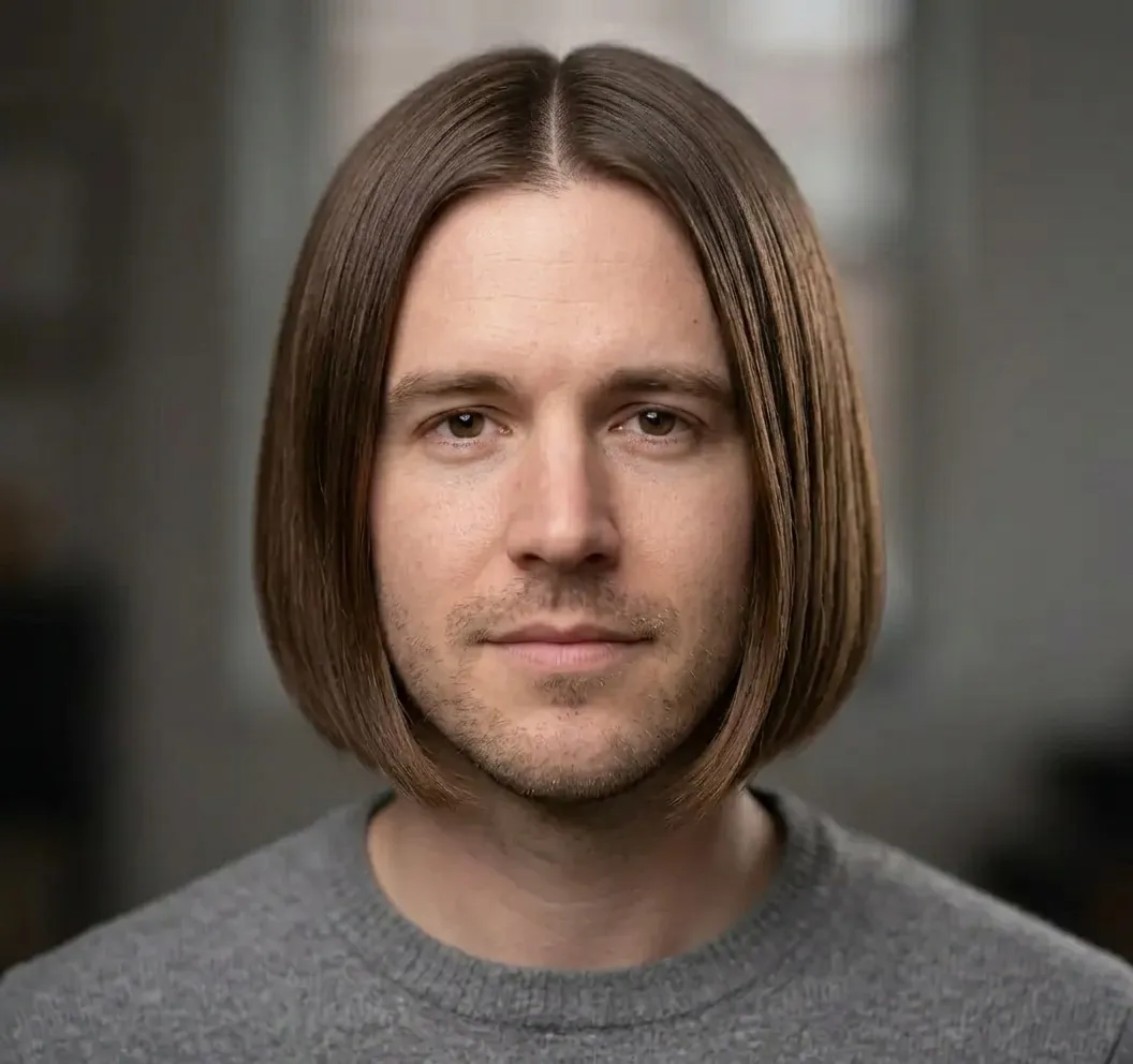 Sleek Bob Haircut for men — styled finish