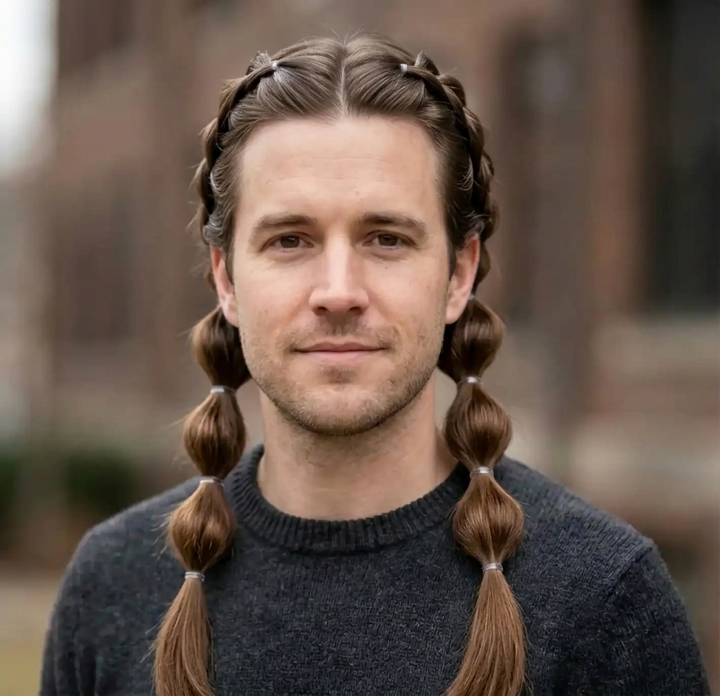 Bubble Braids hairstyle for Men
