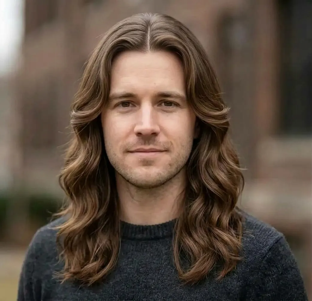 Fluid Center Waves hairstyle for Men