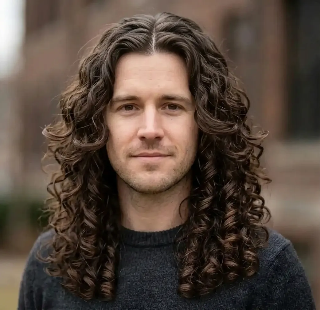 Center Spiral Flare hairstyle for Men