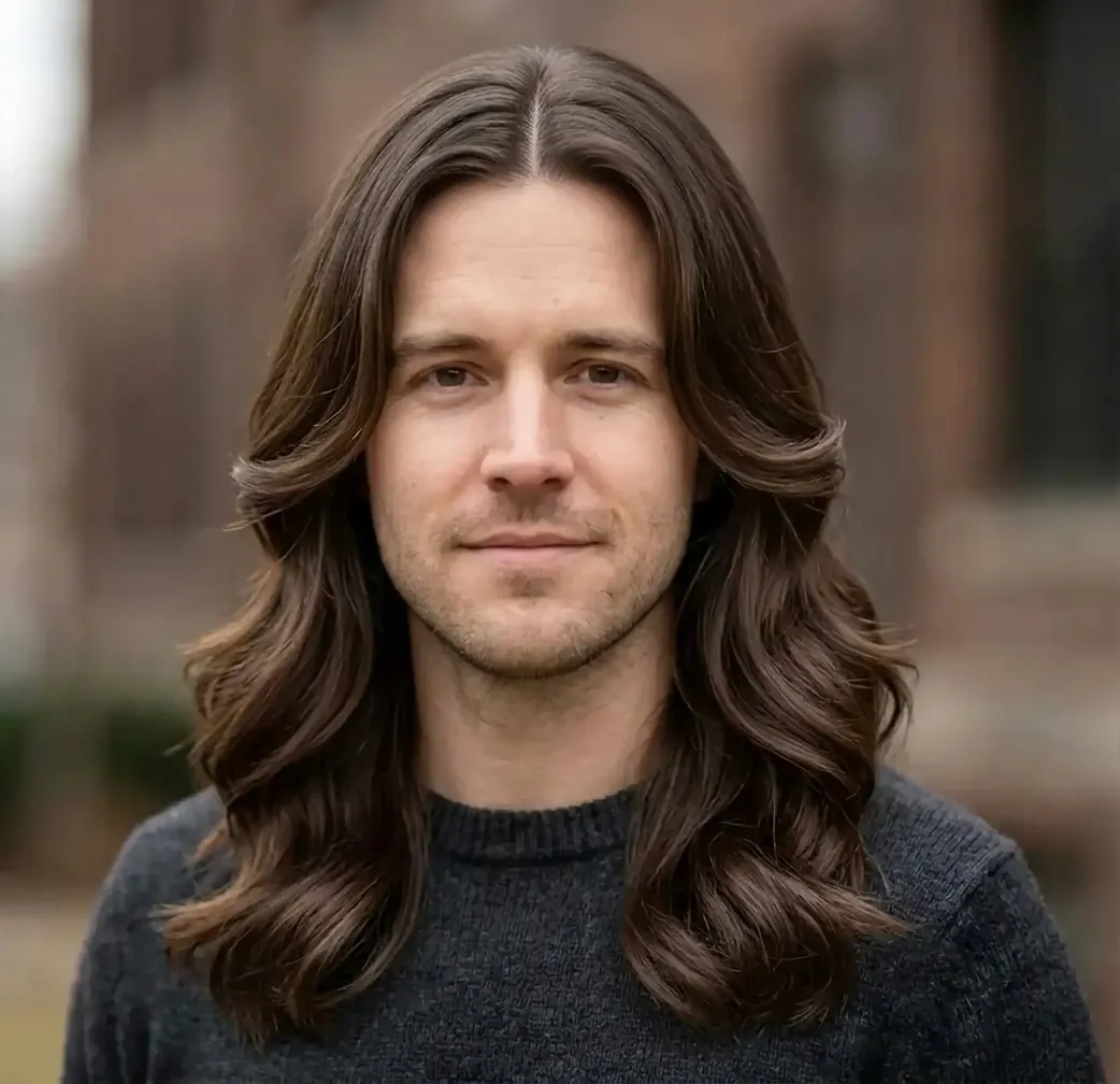 Sleek Crown Waves hairstyle for Men
