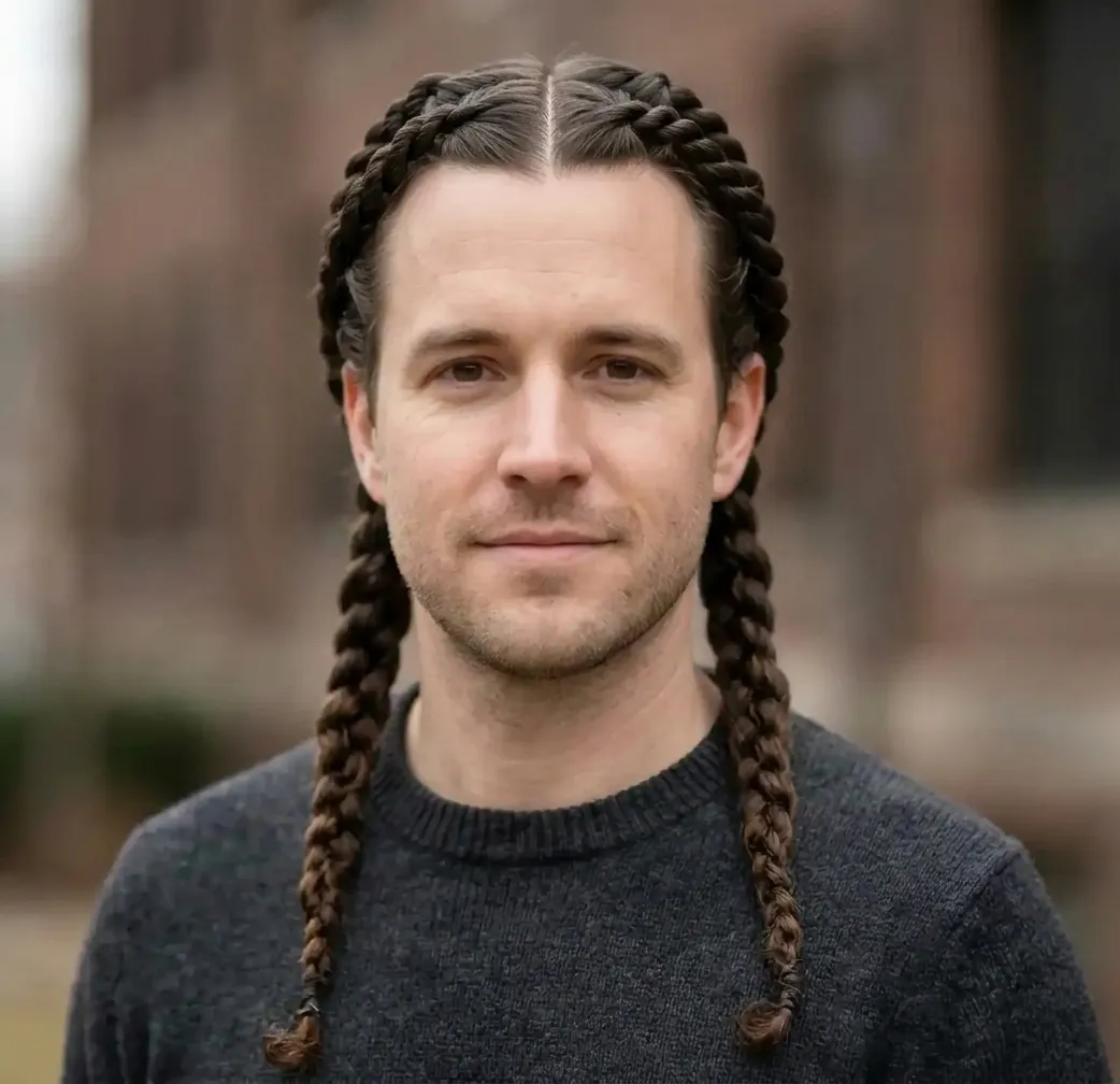 Twisted Rope Pigtails hairstyle for Men