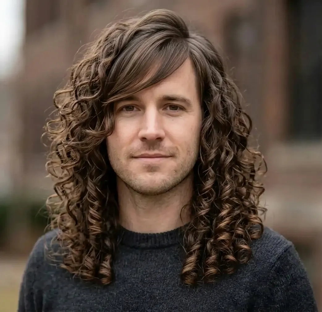 Coiled Fringe Mane hairstyle for Men