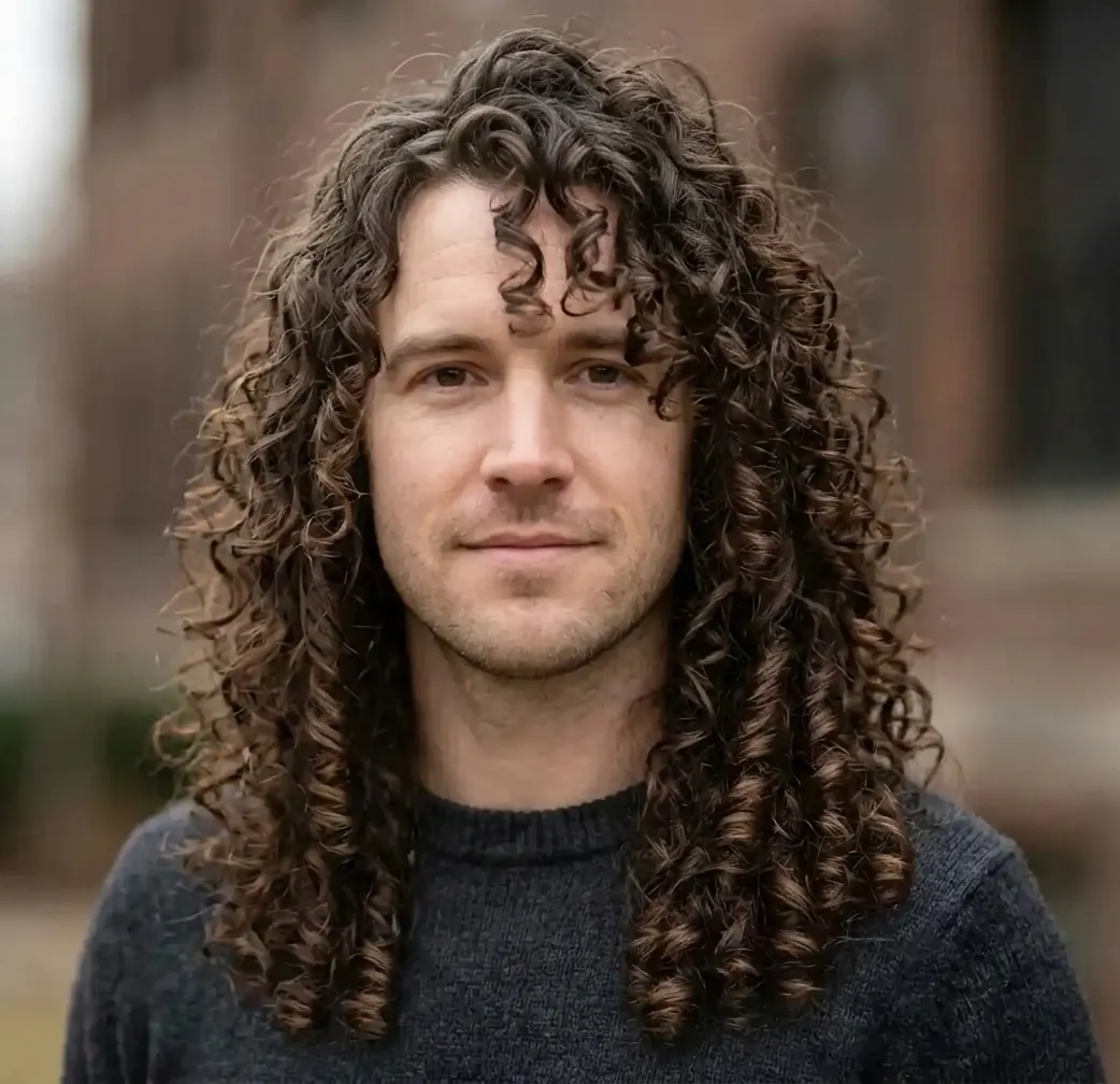 Corkscrew A-Line Volume hairstyle for Men