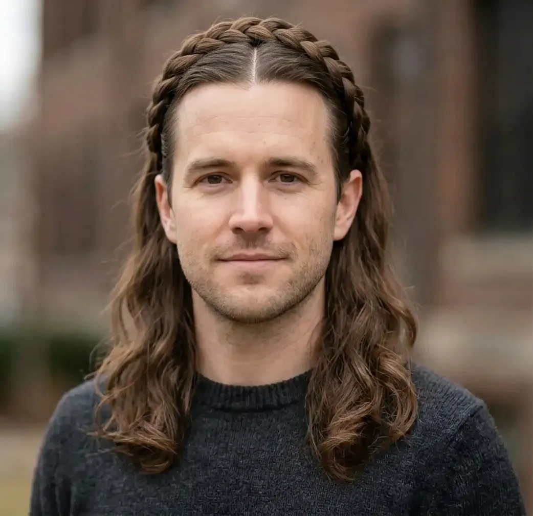 Crown Braid Flow hairstyle for Men