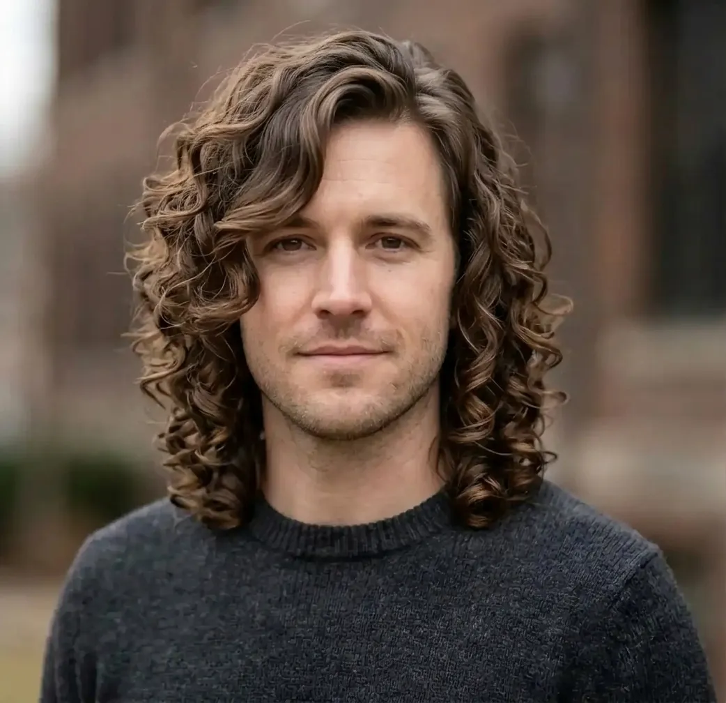 Swept Spiral Lob hairstyle for Men