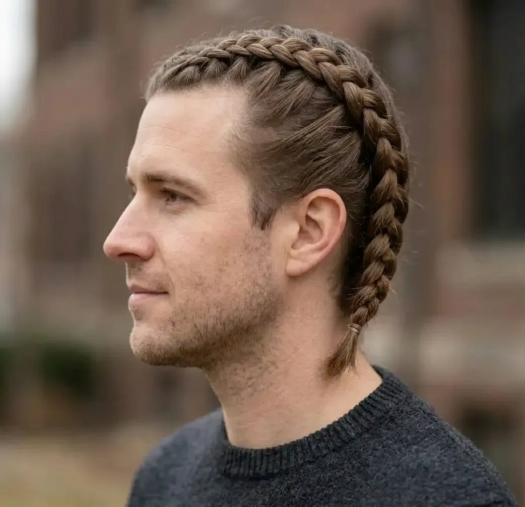 Dutch Braids Haircut for men — side view