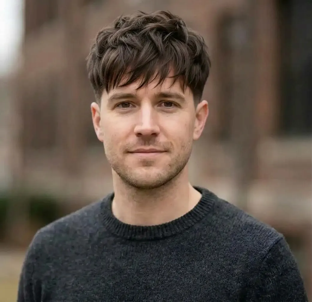 Feathered Tapered Crop hairstyle for Men