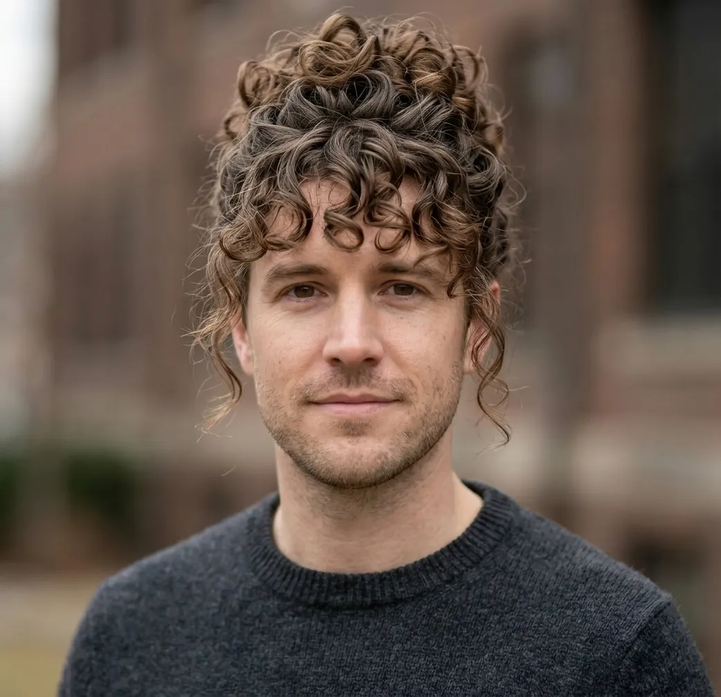 Gathered Curly Fringe