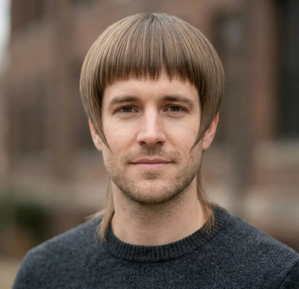 Geometric Pointed Pixie hairstyle for Men