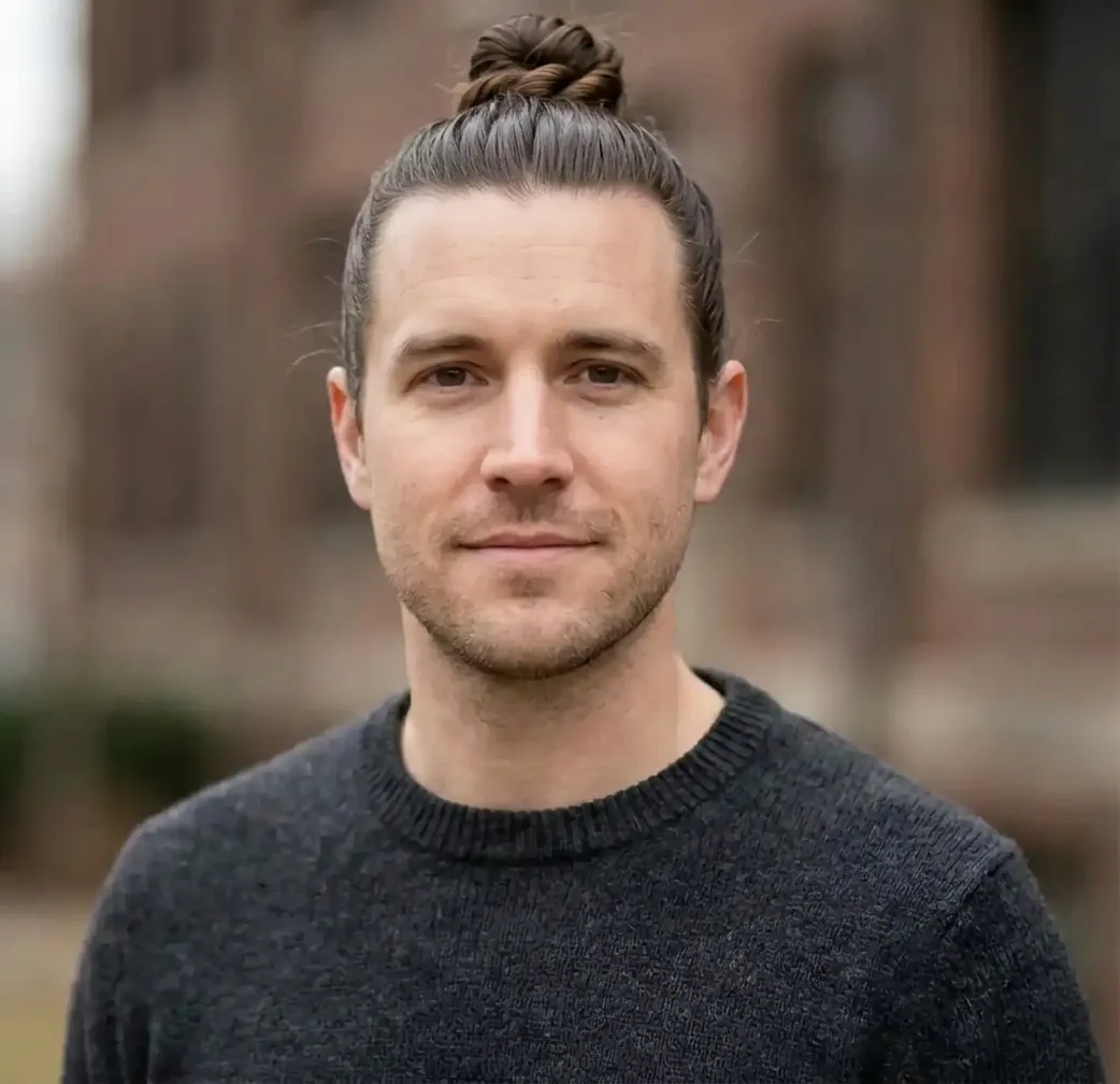 Twisted Crown Bun hairstyle for Men