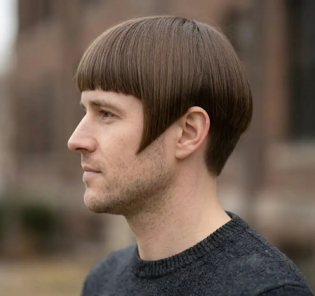 Hime Cut for men — side view