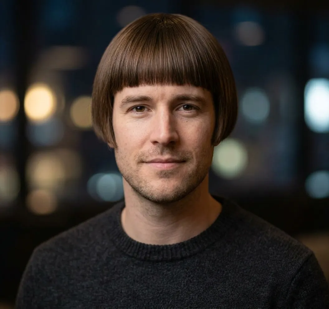 Hime Cut for men — styled finish