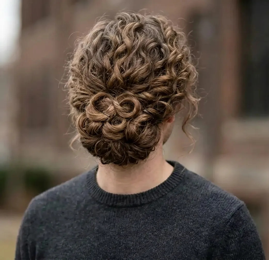 Intricate Curly Bun