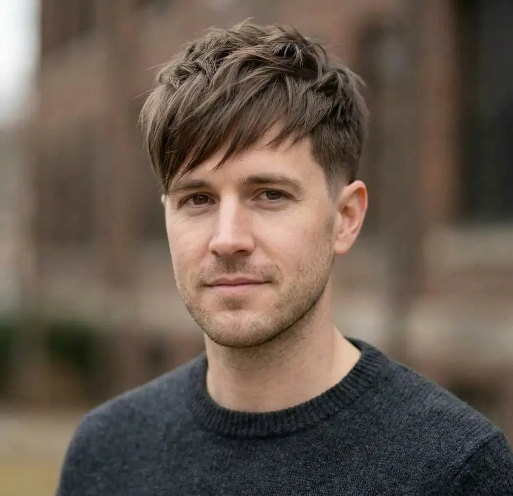 Jagged Fringe Pixie hairstyle for Men
