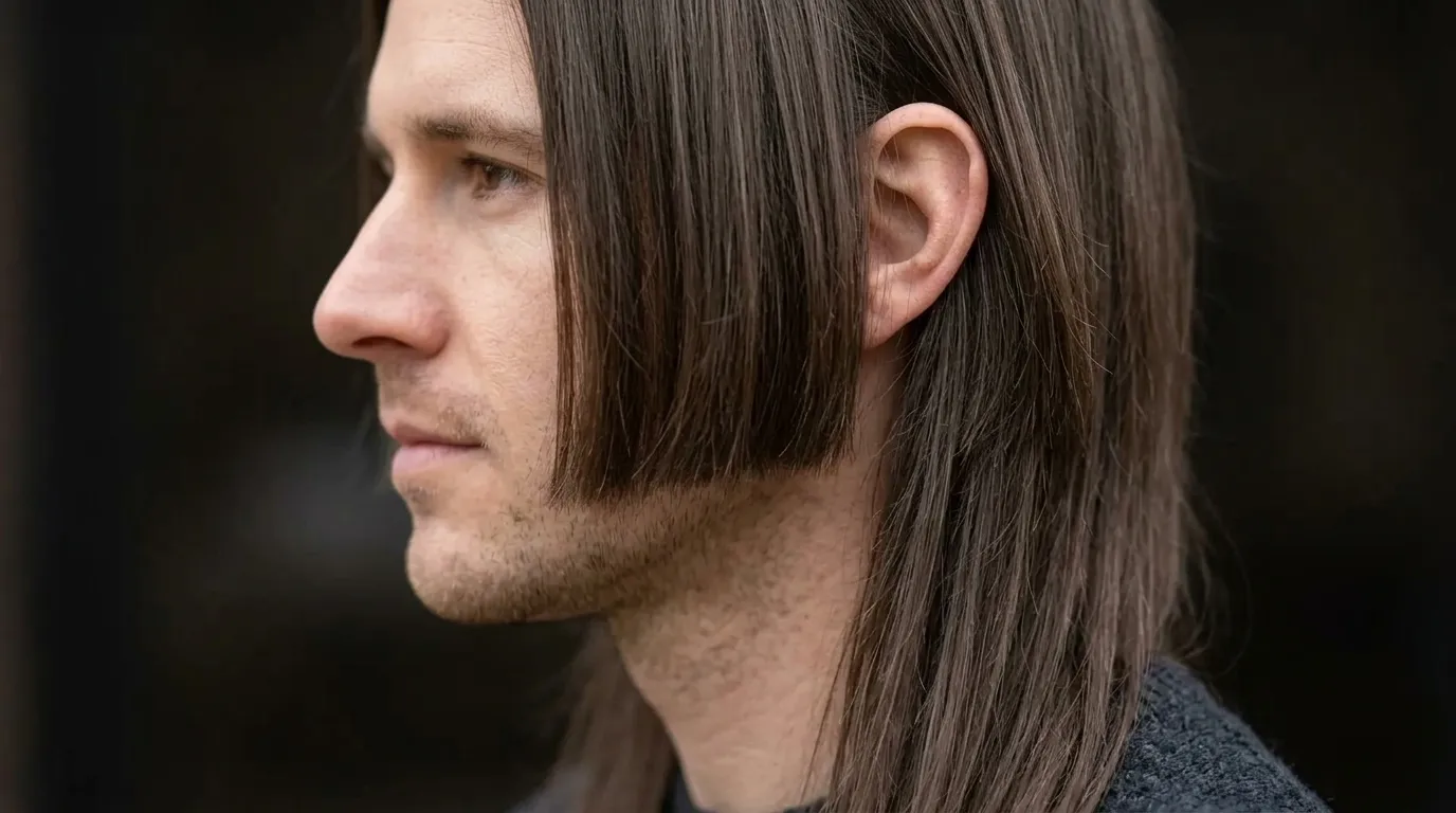 Jellyfish Cut for men — side view