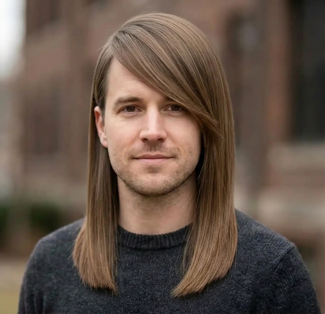 Asymmetrical Sweep hairstyle for Men