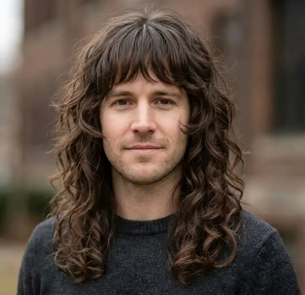 Fringed Casual Curls hairstyle for Men