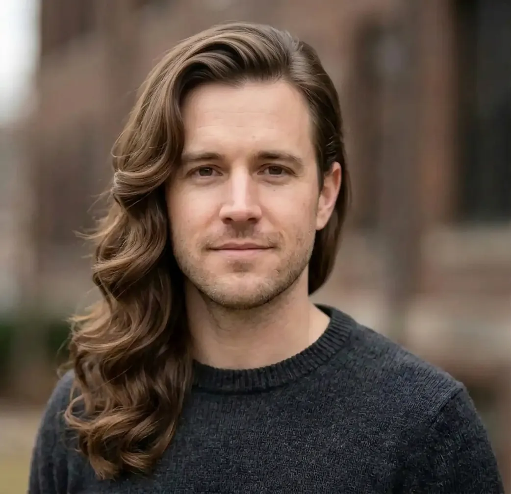 Loose Curled Tresses hairstyle for Men