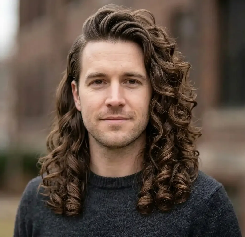 Radiant Volume Curls hairstyle for Men