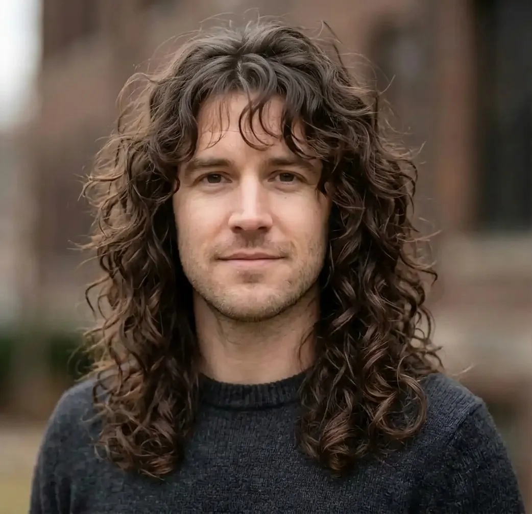 Ruffled Curly Mane hairstyle for Men