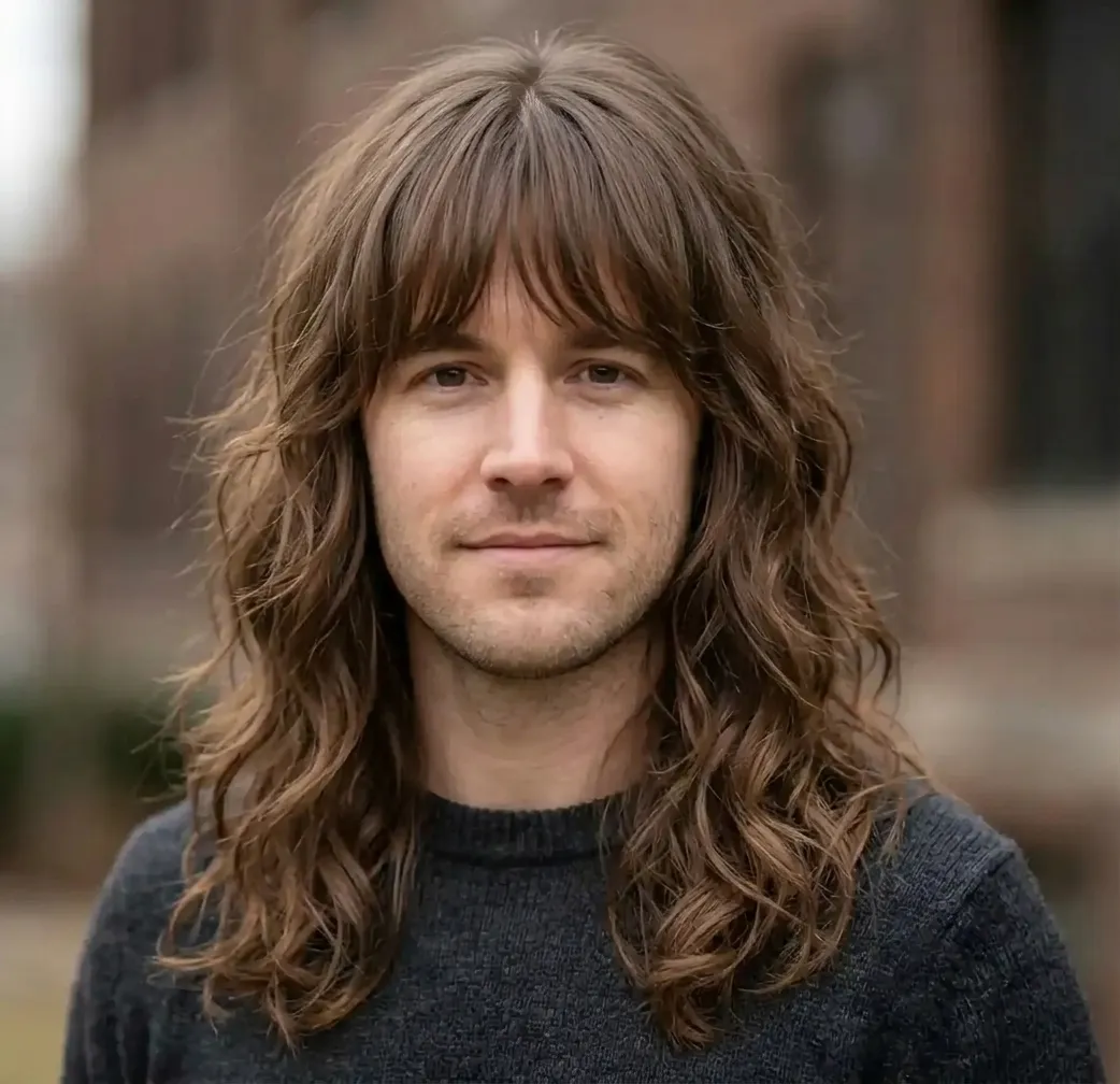 Ruffled Fringe Waves hairstyle for Men