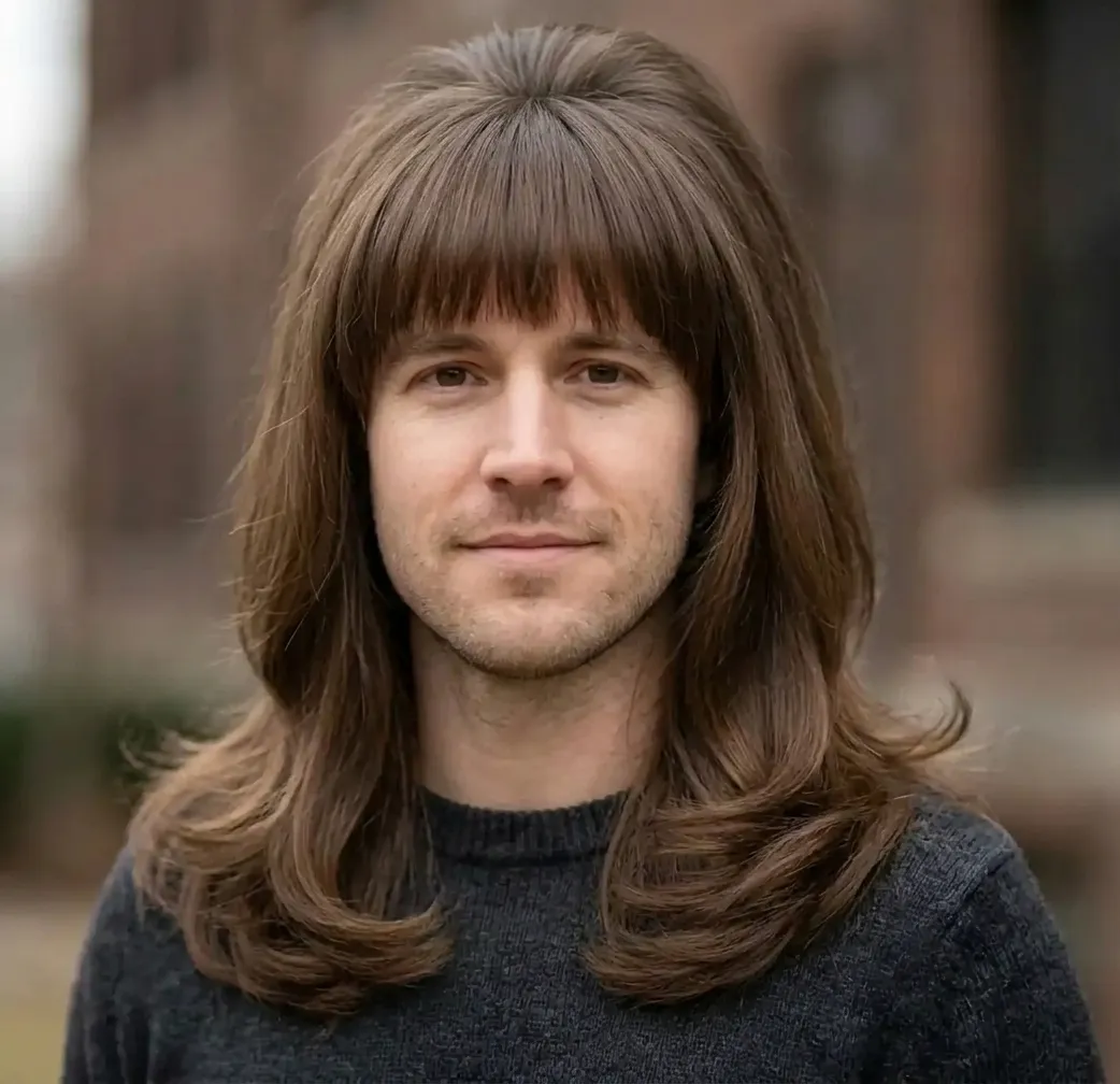 Classic Fringed Blowout hairstyle for Men