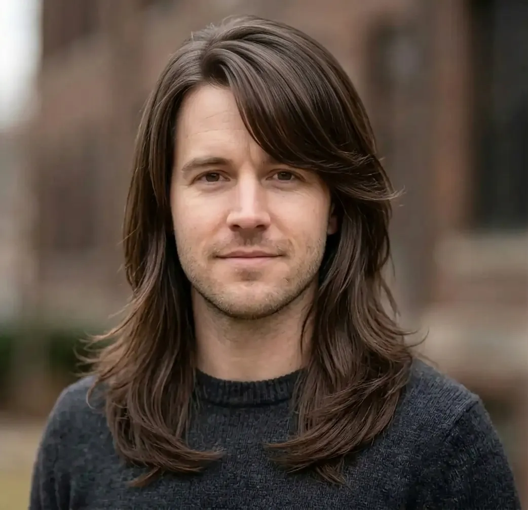 Polished Swept Fringe hairstyle for Men