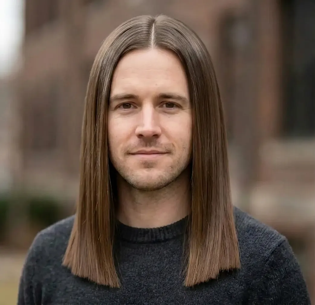 Streamlined Silk Flow hairstyle for Men