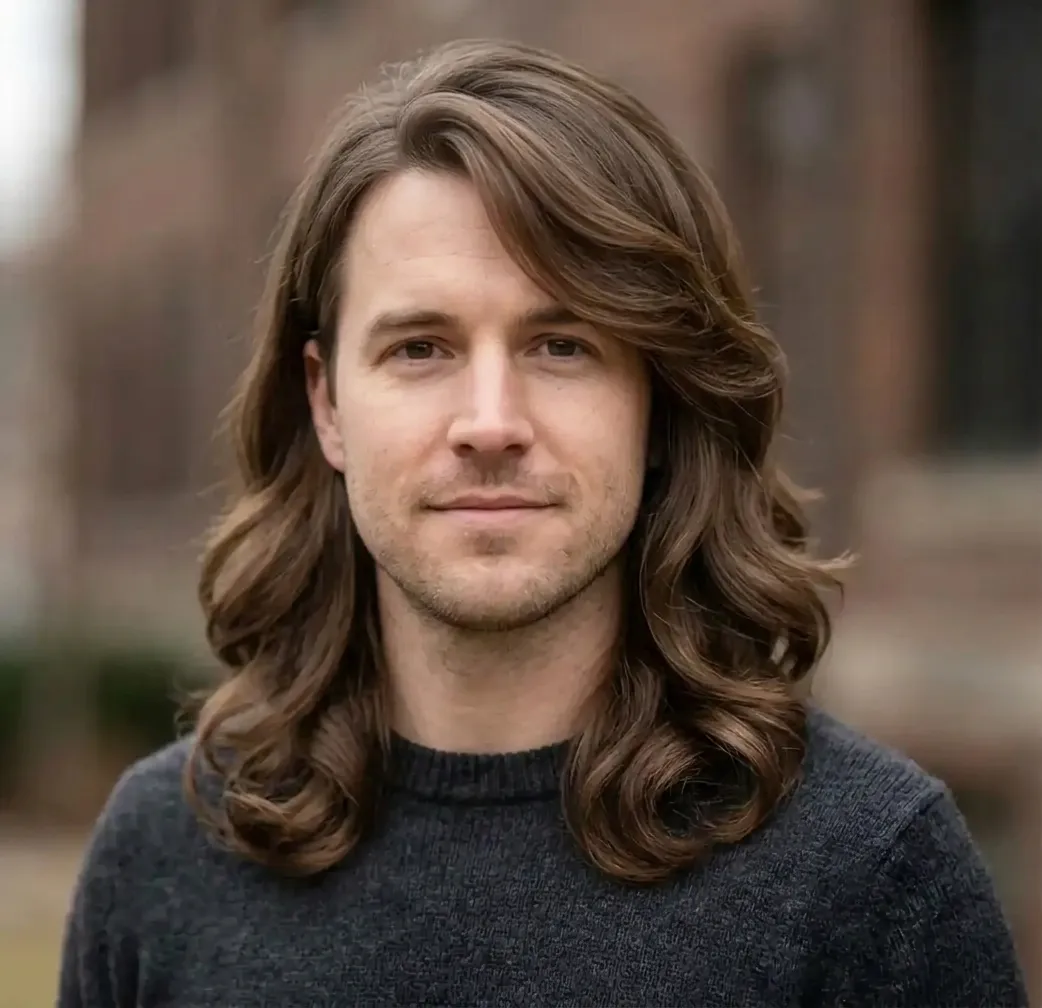 Wavy Swept Fringe hairstyle for Men