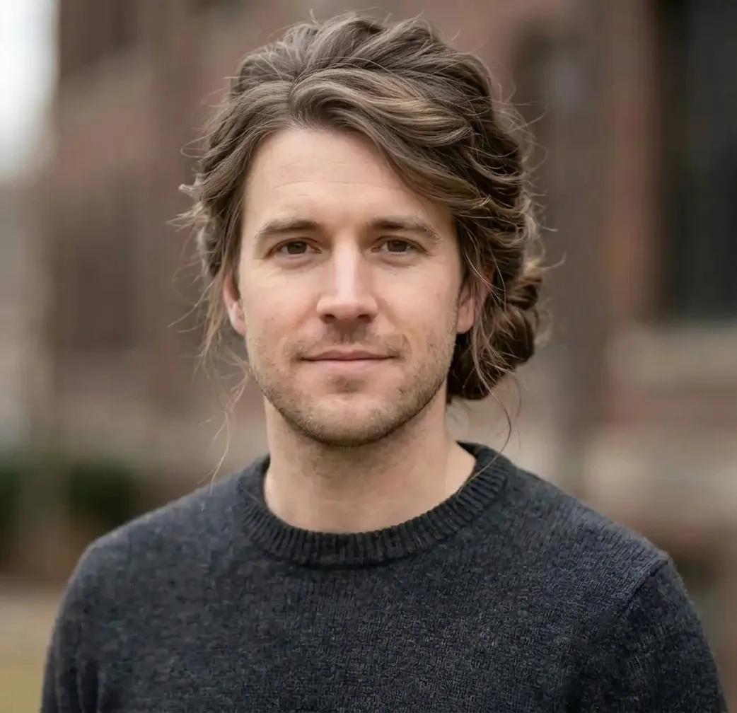 Textured Crown Updo hairstyle for Men