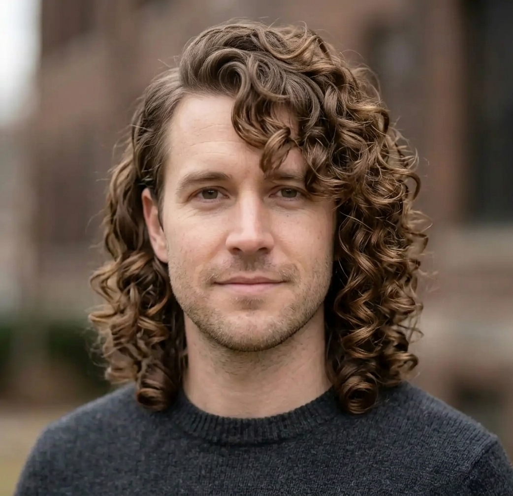 Bouncy Curls hairstyle for Men