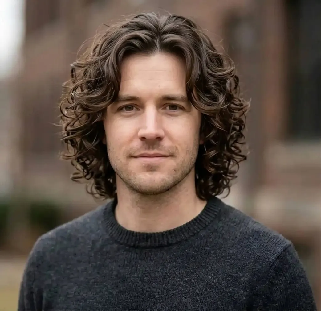 Tapered Ringlet Layers hairstyle for Men