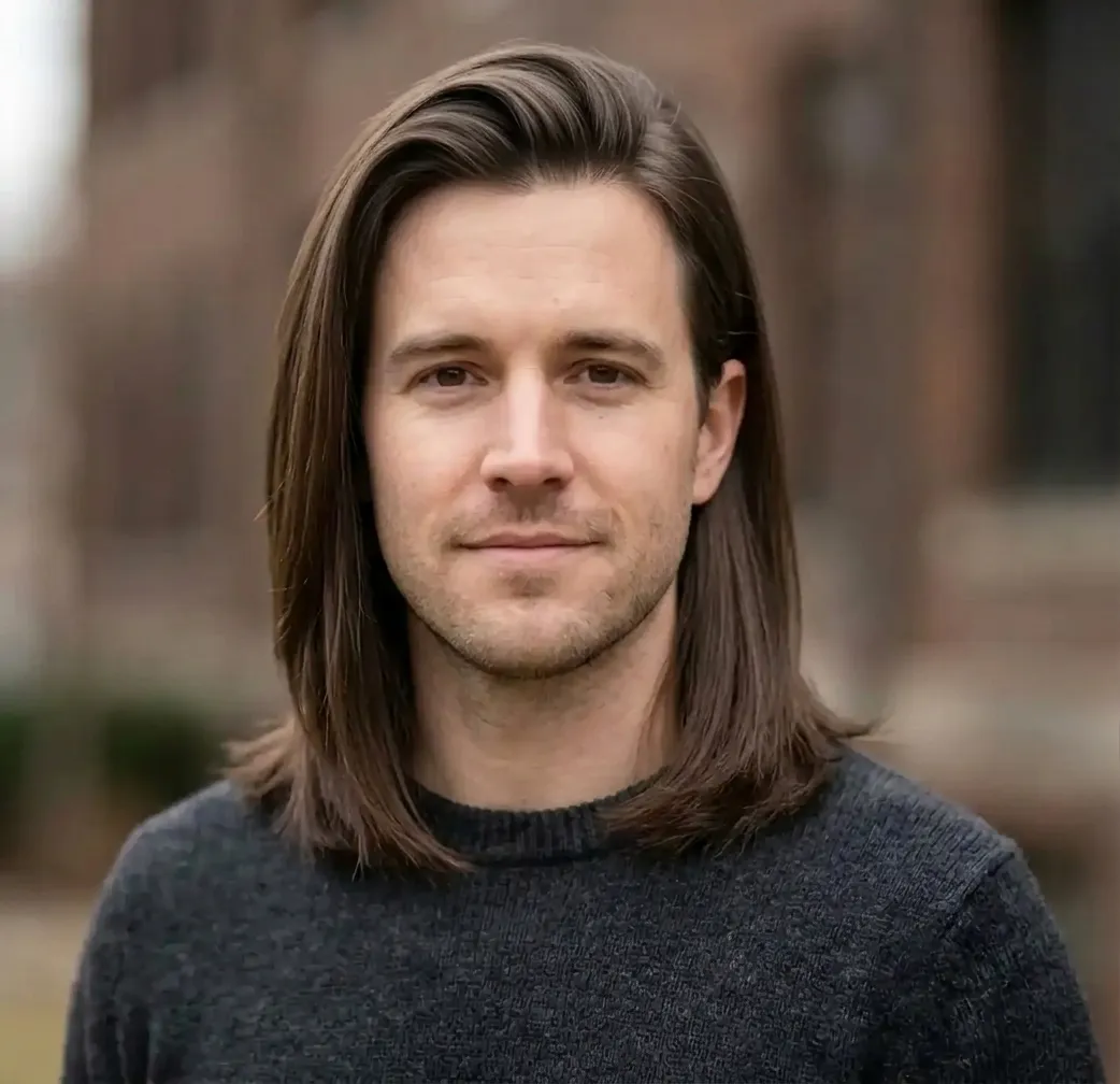 Polished Straight Medium hairstyle for Men