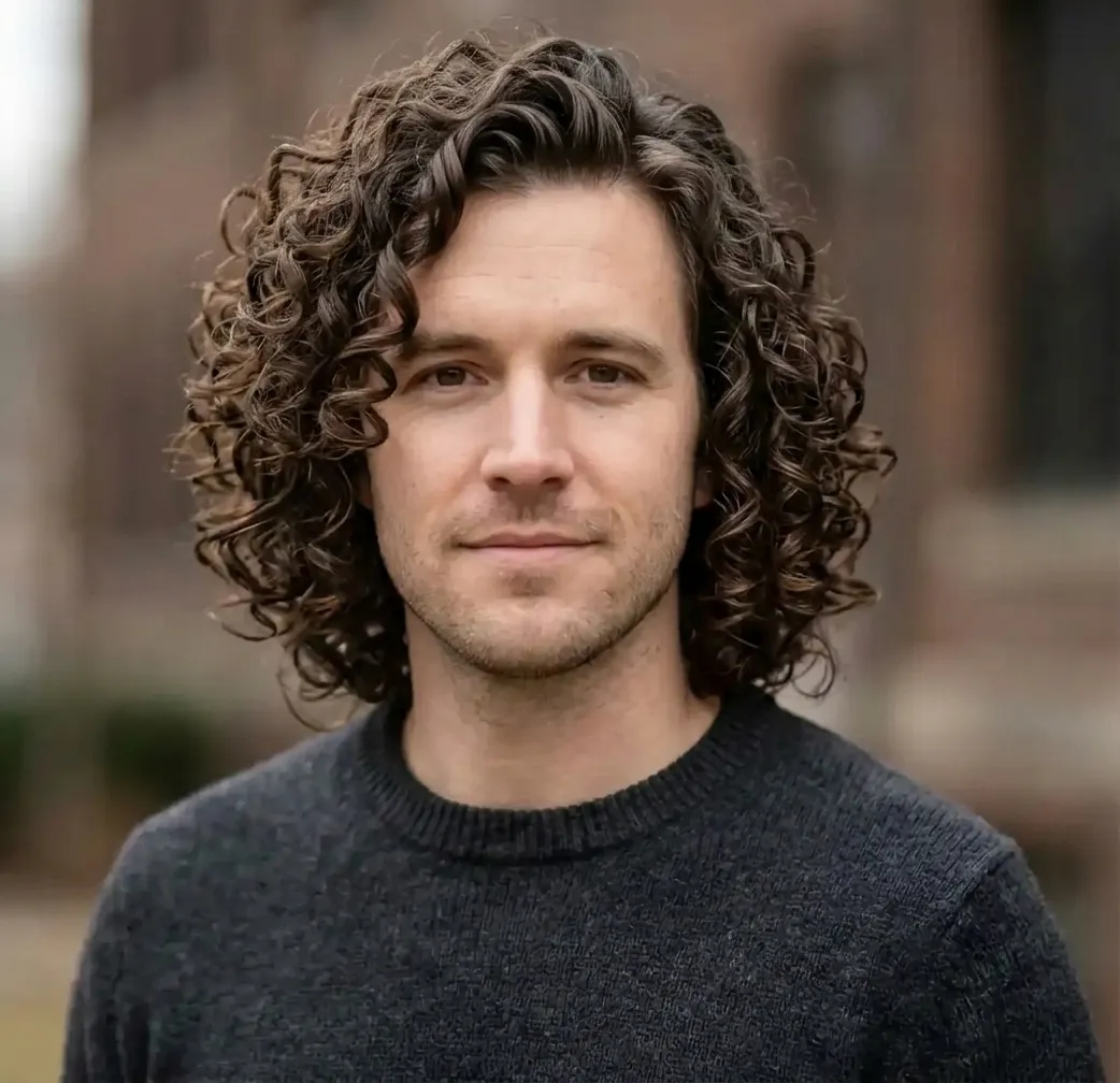 Sculpted Coil Lob hairstyle for Men