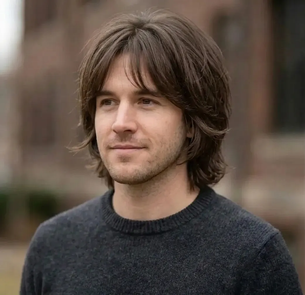 Layered Bob Haircut for men — three-quarter view