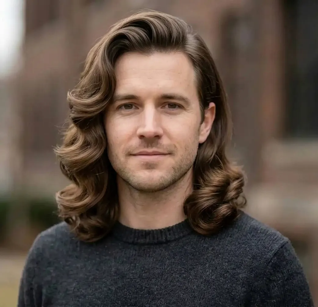 Sculpted Glamour Waves hairstyle for Men