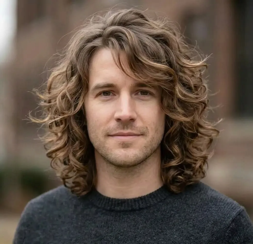 Outward Flared Lob hairstyle for Men