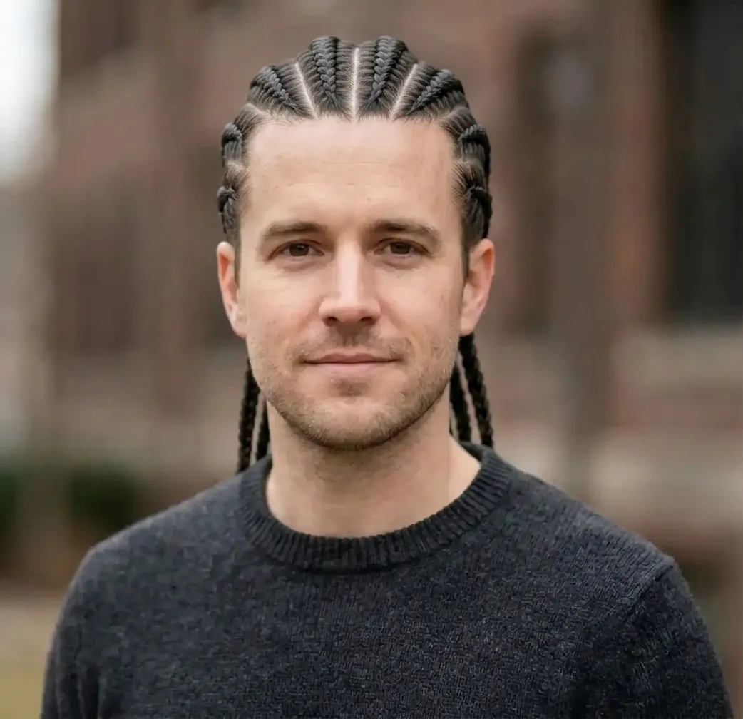 Parallel Cornrow Braids hairstyle for Men