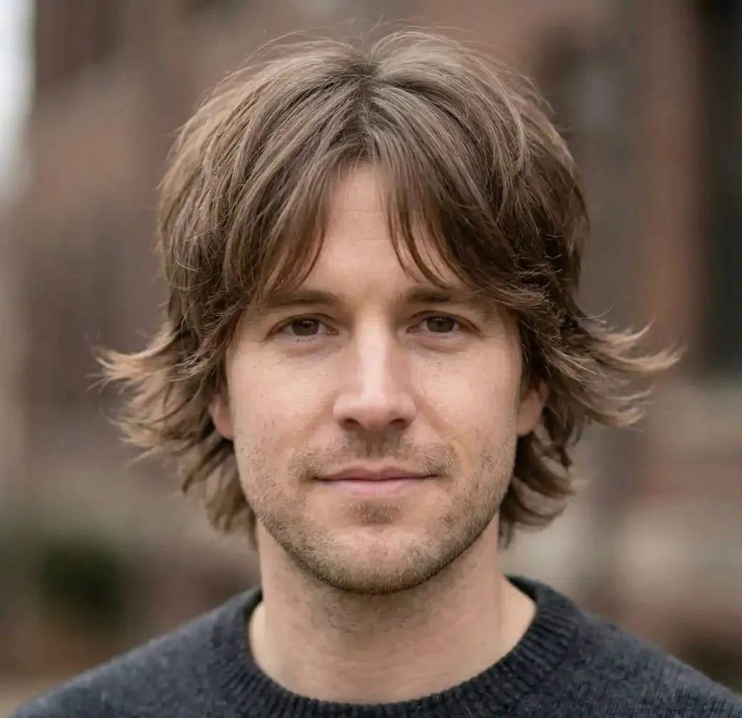 Piecey Flicked Shag hairstyle for Men