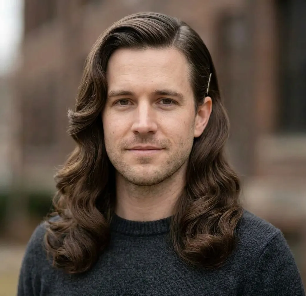 Pinned Side Waves hairstyle for Men