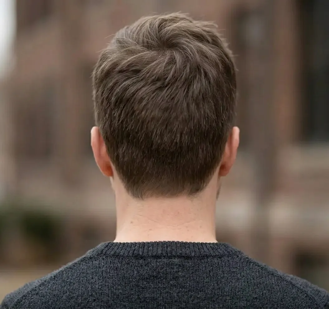 Pixie Cut for men — back view