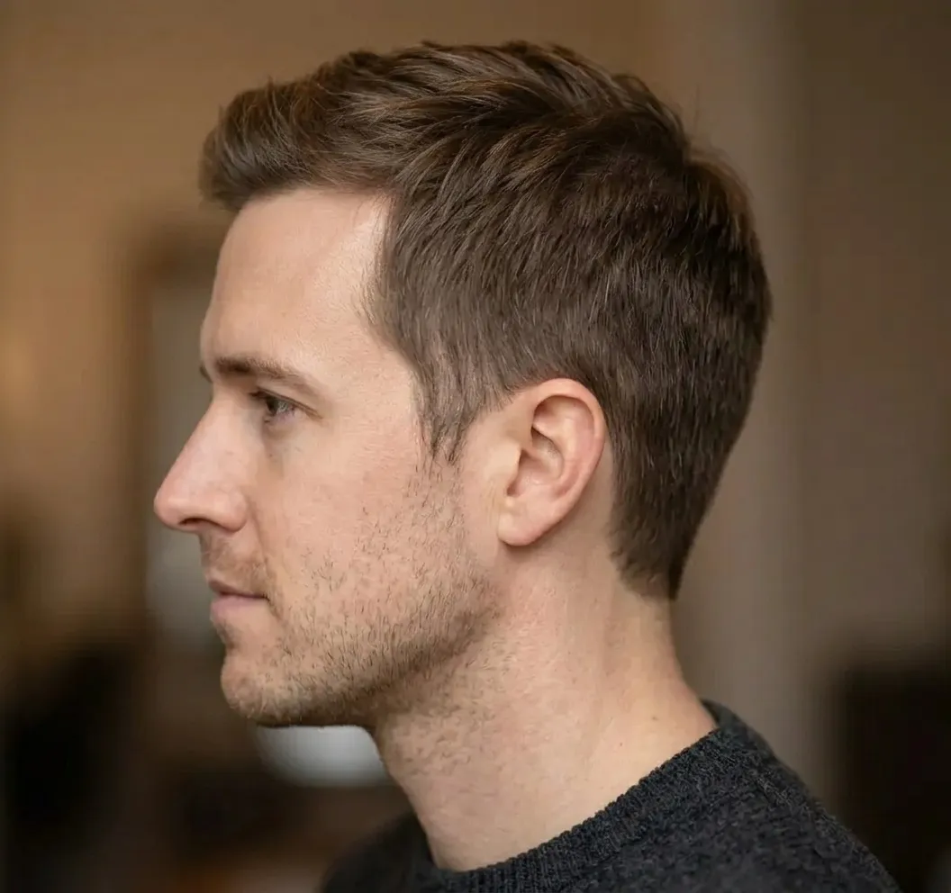 Pixie Cut for men — side view