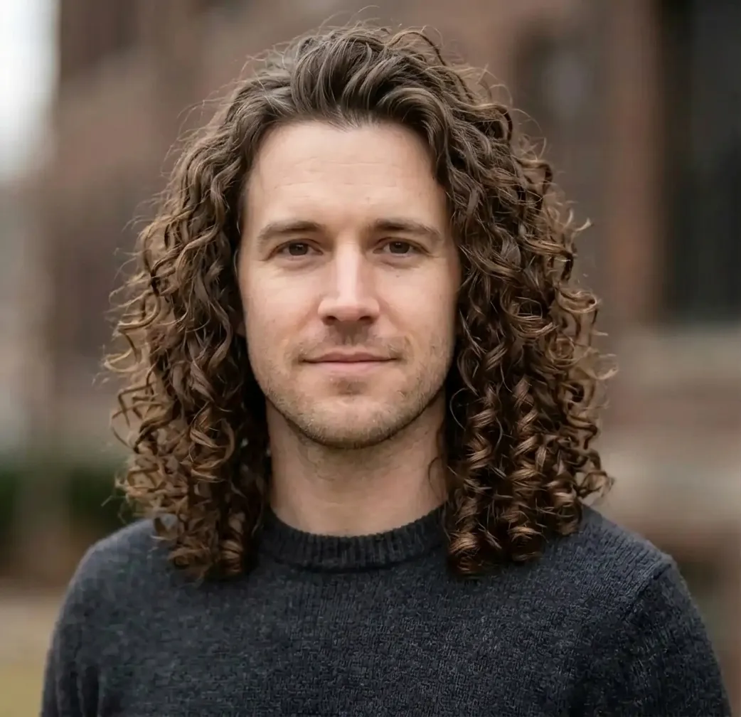 Rounded Base Ringlets hairstyle for Men