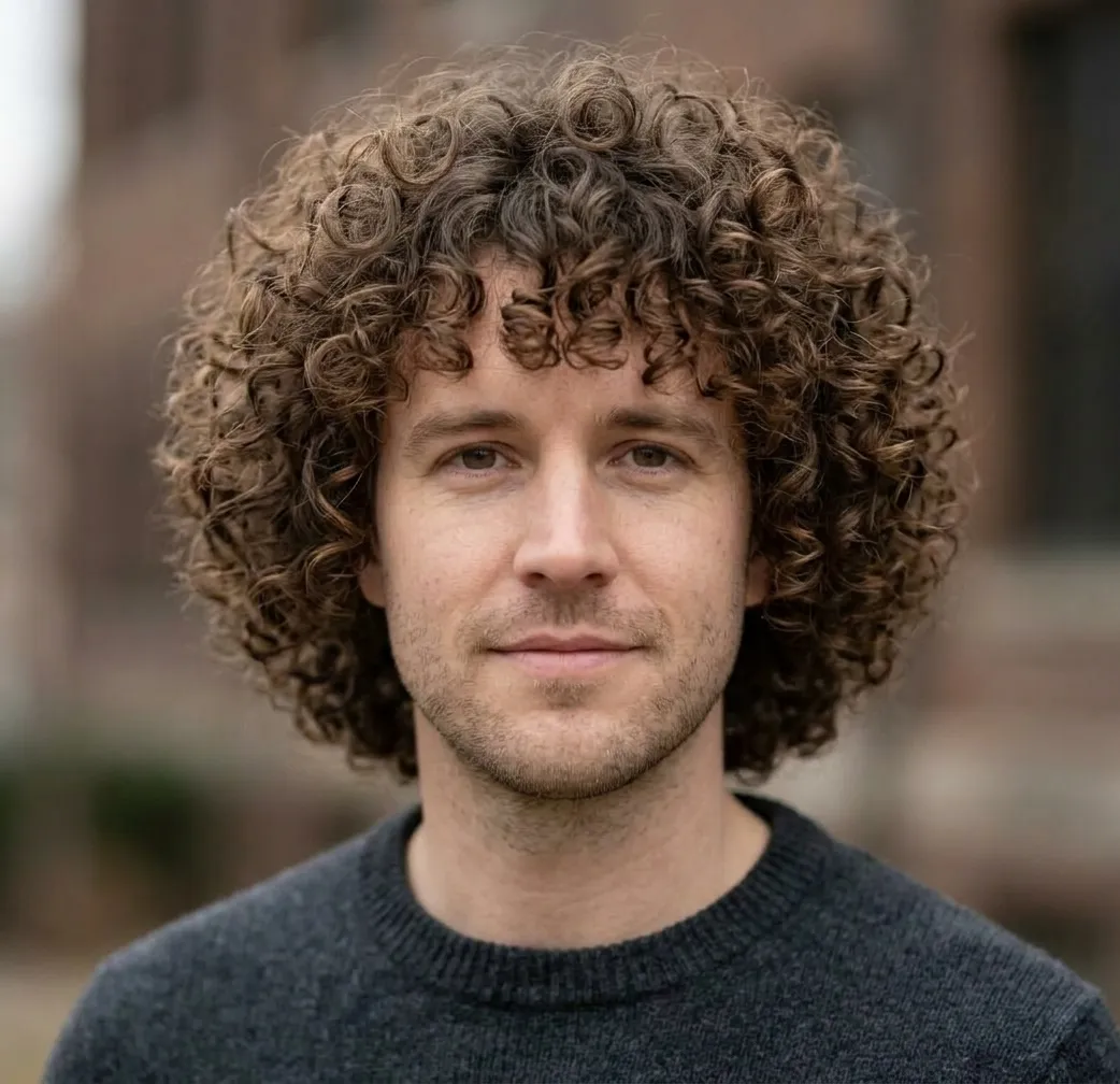 Rounded Ringlet Orb hairstyle for Men